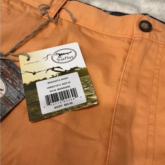 True Flies Mens Manasota Shorts Life Off The Chart  Hibiscus II Size 42 NWT - Picture 7 of 13
